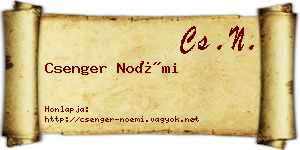 Csenger Noémi névjegykártya
